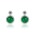 Green Ruby Jade Earrings